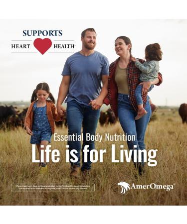 AmerOmega Triglyceride Omega-3 Fish Oil for Heart Health Support - Wild-Caught Alaskan Walleye Pollock - American-Sourced American-Made - Non-GMO Gluten-Free & Dairy-Free - 120 Softgels 120 Count (Pack of 1) - Buy Online on GoSupps.com