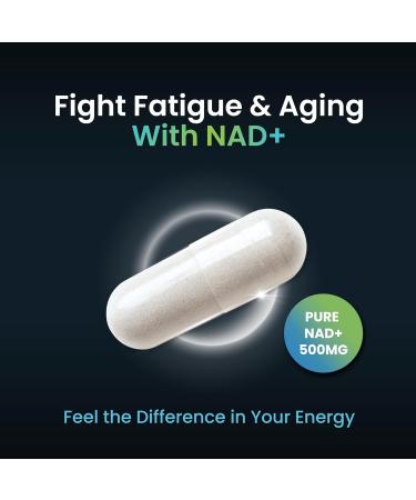 NAD+ Supplement - 500mg of Pure NAD Plus for Energy Focus Skin & Anti-Aging Support - Gluten Free Non-GMO NAD Supplements for Women & Men (60 Count NAD +) NAD+ 60 Count (Pack of 1) - Buy Online on GoSupps.com