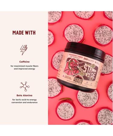 Earth Fed Muscle Stammpede Pre Workout Dragon Fruit Punch Clean Energy Focus Muscle Support No Fillers or Artificial Flavors 30 Servings - Buy Online on GoSupps.com