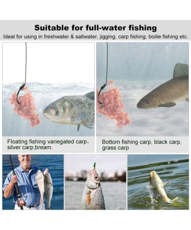 Shop GZLCEU 18-Piece Stainless Steel Fishing Hooks - Handmade Carp Accessories with Braided Cord - Buy Online on GoSupps.com