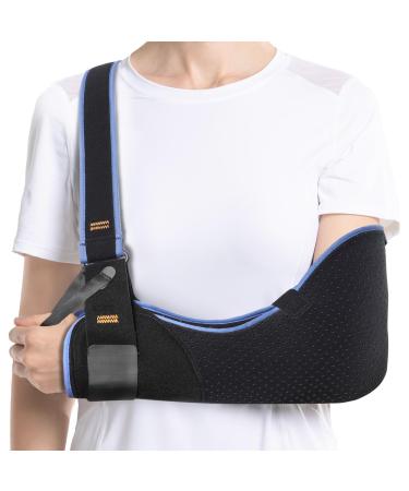 VELPEAU Arm Sling Shoulder Immobilizer - Rotator Cuff Support Brace - Comfortable Sling for Shoulder Left and Right Arm Men and Women(Medium)