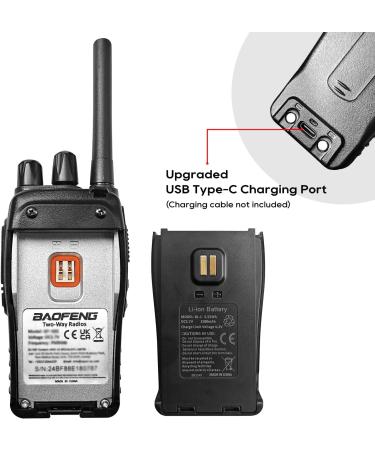 BaoFeng Walkie Talkies Long Range Rechargeable Walkie Talkie Set Portable Handheld 16Channels Two Way Radio with Earpiece 3 pcs - Buy Online on GoSupps.com
