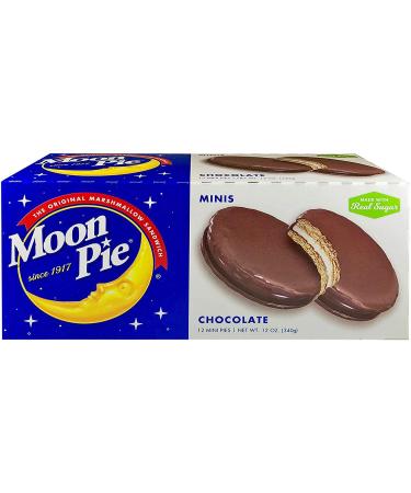 MoonPie Mini Chocolate Marshmallow Sandwich, 12 Count Box (Pack of 8 Boxes, 96 Count Total)