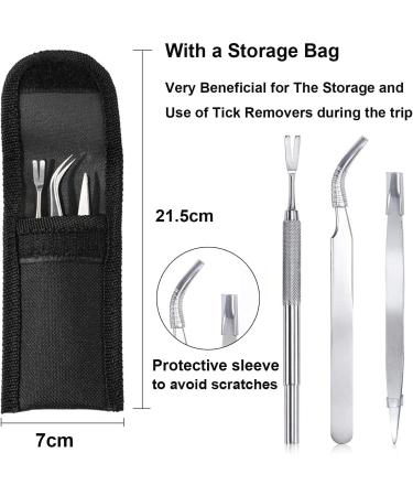 EasyULT 3PCS Tick Remover Tool Set Tick Removal Tool Stainless Steel Tick Remover Tick Hook Kit Included Removal Tweezers+ Tick Shovel for Animals for Humans Dogs Cats 3Pi ces - Buy Online on GoSupps.com