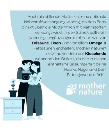 Buy Mother Nature Pregnancy Vitamins - 70 Vegan Capsules with Iron Omega-3 & Vitamin D 100% Plastic-Free Glass No Additives for Breastfeeding - Buy Online on GoSupps.com