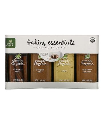 Simply Organic Baking Essentials Spice Kit - 4 Organic Spices for Perfect Baking - Buy Online on GoSupps.com