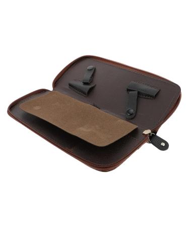 Minkissy 1st Kumsur bag Leather tool arm rails made of leather hairdressing scissor case hair needle bag comb pocket multifunctional pocket classic storage bag protective bag