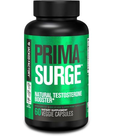 Jacked Factory Testosterone Booster for Men PRIMASURGE - w/Tongkat Ali PrimaVie Ashwagandha (60 Capsules) & Primasurge Max Mens Testosterone Booster (90 Capsules) - Buy Online on GoSupps.com
