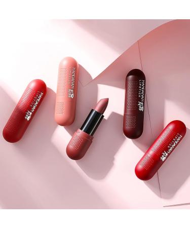 Buy 6 Colors Matte Lipstick Set - Durable Moisturizing Waterproof Lip Gloss for Women | Non-Stick Red Velvet Tint | Perfect Makeup Gift - Buy Online on GoSupps.com
