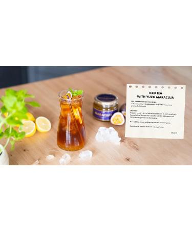 Maracuja with honey for hot and cold drinks and dishes perfect for barbecue. Maracuja product with exotic and aromatic taste vitamins antioxidants and fiber supports immunity 550 g - Buy Online on GoSupps.com