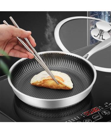 DELURA Saucepan Stainless Steel Pans Cooking Pots Utensils Cookware Set for Kitchen Accessories Skillet Frying Induction Deep Fryer Wok Wok - Buy Online on GoSupps.com