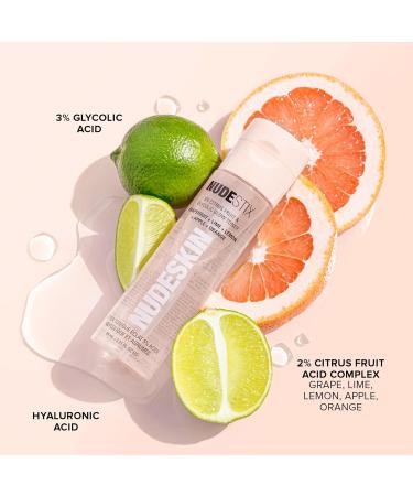 Nudestix 5% Citrus Fruit & Glycolic Glow Toner Exfoliating Facial Toner with AHAs Hyaluronic Acid & Fruit Acids for Bright Smooth Skin - Buy Online on GoSupps.com