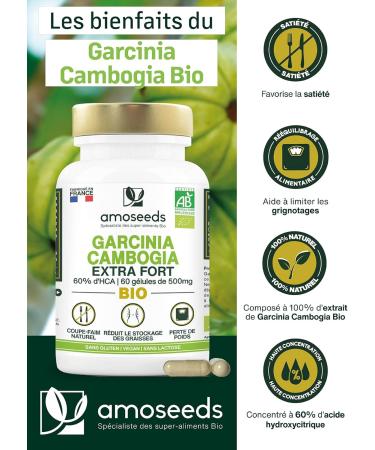 Garcinia Cambogia Organic | Fast & Effective | High Concentration 60% HCA | 2000mg/Day | Satiety Line | Top Quality - Buy Online on GoSupps.com