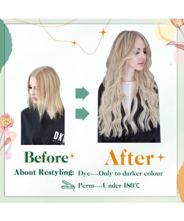 Easyouth Balayage Blonde Human Hair Extensions - Ombre Fish Line 18 Inch #18/22/60 Nordic - 80g - Buy Online on GoSupps.com