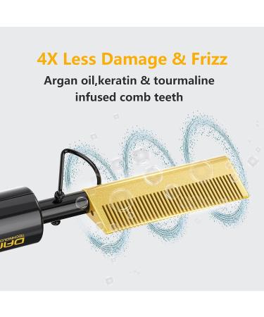 DAN Technology 450Small Electric Hot Comb for Wigs - Low/High Temperatures | Straightening Comb for Black Hair - Portable & Dual Voltage | Travel & Home - Buy Online on GoSupps.com