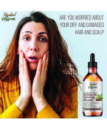 Organic Cold Pressed Jojoba Oil 120ml - Face, Body, Hair, Beard & Nails - Vegan & Cruelty Free - Buy Online on GoSupps.com