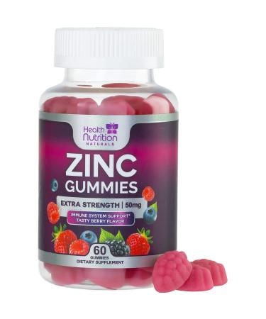 IKJ Zinc Gummies 50mg Extra Strength Immune Support Gummy for Kids & Adults
