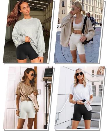 NOVA ACTIVE Women's High Waist Tummy Control Workout Shorts - Black/Beige/Blue - Large | Gym, Yoga & Running Shorts - Buy Online on GoSupps.com