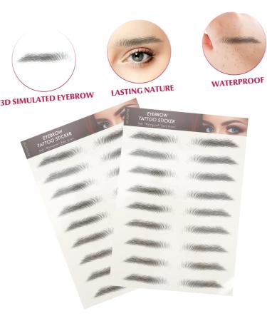 Mipcase False Eyebrows 72 Pcs Eyebrow Stickers Makeup Stickers Hair Like Eyebrows Brown -like Eyebrows Stickers Post 1 count (Pack of 1) Blackx6pcs - Buy Online on GoSupps.com