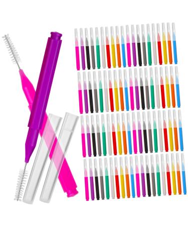 Frcolor 100st Travel Toothbrush Travel toothbrush Dents Headgear Arabic Dental Caster Beaver brush dental steel suite drilling detergent pp