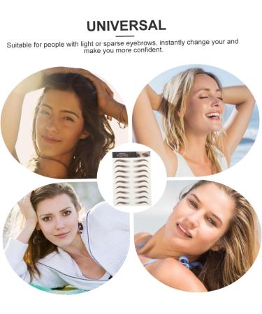 FRCOLOR 27 Sheets Waterproof Eyebrow Stickers 3d Stickers Eyebrow Stencil Stickers Temporary Brow Tattoos 6d - Buy Online on GoSupps.com