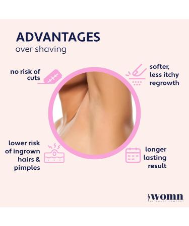  womn womn Hair Removal Cream 2 Pack (2 x 100 ml) - Gentle Hair Removal for Intimate Area Bikini and Armpits - No Cuts or Shaving - Buy Online on GoSupps.com