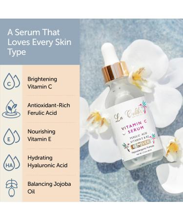 Recover Vegan Vitamin C Serum for Aging Skin | Stabilized Vitamin C E & Ferulic Acid | Natural Vit C with Coconut & Jojoba Oil - 2 oz - Buy Online on GoSupps.com