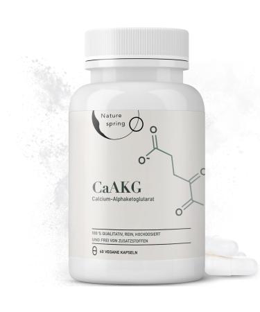 Nature Spring Caakg |Calcium alphaketoglutarate |Laboratory test in DE |60 capsules |High dose |1000 mg |CAAKG in the best quality without additives - Buy Online on GoSupps.com