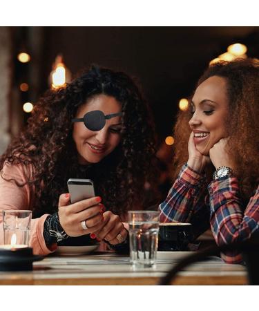 THSIREE 2 Pack Eye Patches for Kids & Adults - Adjustable Pirate Eye Patch for Amblyopia & Strabismus - Black/Blue - Buy Online on GoSupps.com