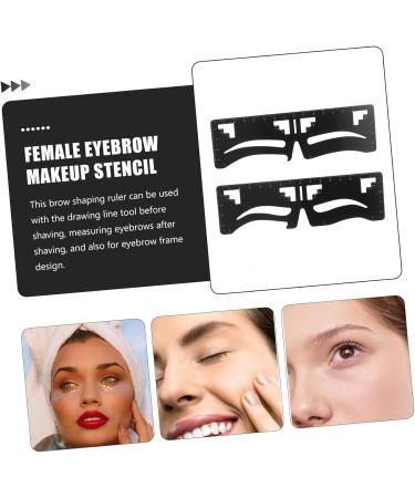 Beavorty 6 pcs Level Women Beauty Reusable Creative Supplies Eyebrow Designer Stencil Extension for Drawing 1 count (Pack of 1) Blackx3pcs - Buy Online on GoSupps.com