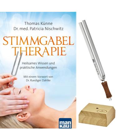 Sonic Energy Beginet Set Set "Earth"-OM tuning fork in 136.10 Hz-including wooden stand and book on the tuning fork therapy (TF-E+BOOK) Standard