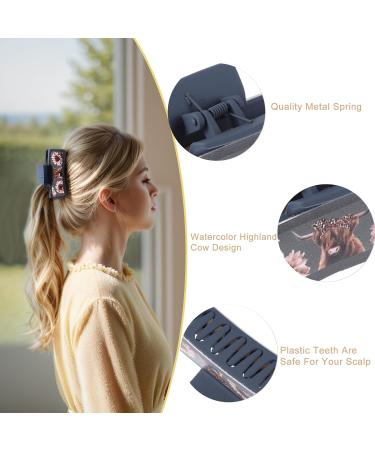 VOCOSTE Hair Claw Clips Highland Cattle Hair Claw Clips for Women Blue - Buy Online on GoSupps.com