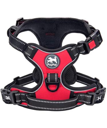 POPOT No pull dog harness front reflective pet vest for dogs with simple control handle and back perfect for daily training walking running (red XL) XL red - Buy Online on GoSupps.com