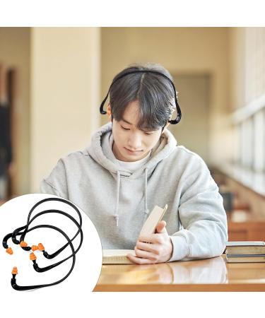 Shop 8 Pcs Banded Ear Plugs for Sleep & Noise Reduction | Lightweight Hearing Protection for Concerts Work Shooting & Construction - Black - Buy Online on GoSupps.com