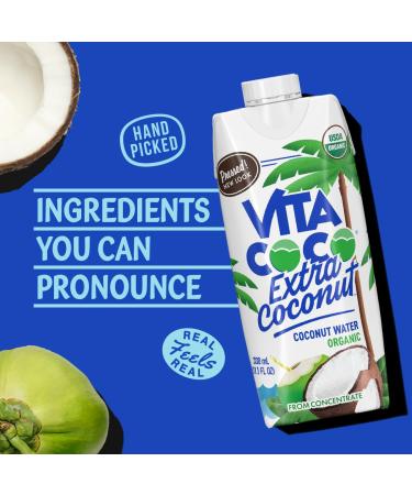 Vita Coco Organic Coconut Water Pressed | More Coconutty Flavor | Natural Electrolytes | Vital Nutrients | 11.1 Fl Oz (Pack of 12) - Buy Online on GoSupps.com