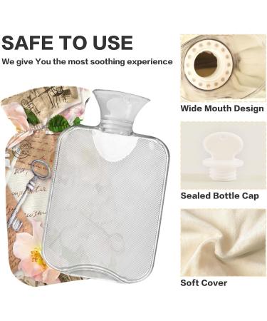 Naanle Floral Vintage Heat Bottle - 1L Warm Water Flap for Bed Hand & Feet - Pain Relief & Cold Therapy - Buy Online on GoSupps.com