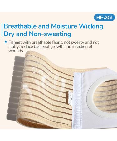 Ostomy Belt & Hernia Support - Elastic Abdominal Support for Men & Women | Prevent Stoma Hernia & Reinforce Colostomy Bags - L - Buy Online on GoSupps.com