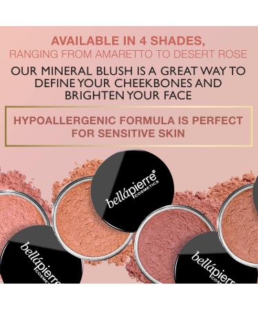 Bellapierre Loose Mineral Blush Mineral blush for a fresh and natural complexion. | Non-toxic and paraben-free formula | Hypoallergenic | Loose Powder 4 Grams Suede - Buy Online on GoSupps.com