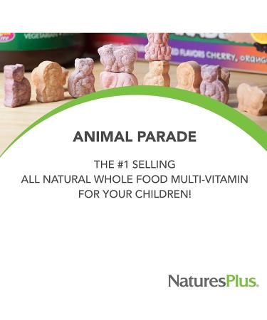 Nature's Plus Animal Parade Vitamin D3 500 IU - Natural Black Cherry Flavor - 90 Tablets - Buy Online on GoSupps.com
