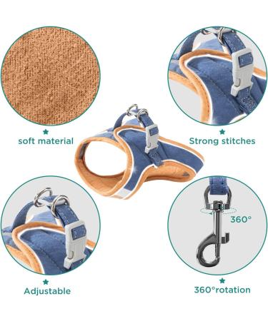 Geeric Cat Dishes & Escape Proof Harness Set - Adjustable Cat Dishes for Small Cats with Reflective Stripes | Shop Internationally - Buy Online on GoSupps.com