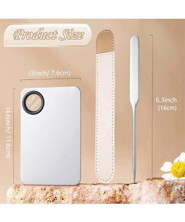 Korean Makeup Spatula & Palette Set | Professional Foundation Mixing Tool with Leather Cover - Buy Online on GoSupps.com