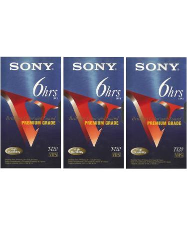 SONY 3T120VR 6hrs. EP T-120 VHS Tapes (3-Pack) - High-Quality Video Recording Tapes - Buy Online on GoSupps.com