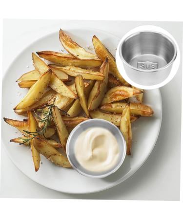 ABOOFAN 15 Pcs Sauce Cup Sauce Dipping Bowl Dipping Bowl Iced Coffee Cup Mini Dipping Small Appetizer Plates Serving Dish Mustard Plate Dishes Side Dishes Stainless Steel Fries - Buy Online on GoSupps.com