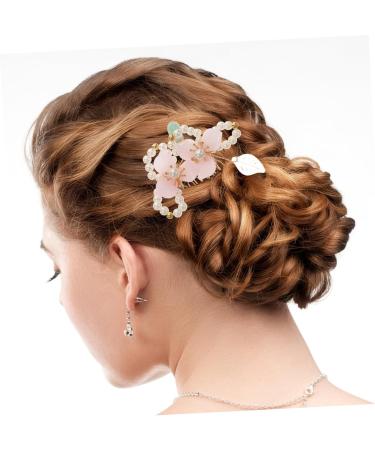 Beaupretty the comb flower pearl hairpins wedding headwear chinese hairpin kimono hair barrettes flower tassel clip cheongsam hair accessories hanfu hair clip the flowers set Accessories - Buy Online on GoSupps.com