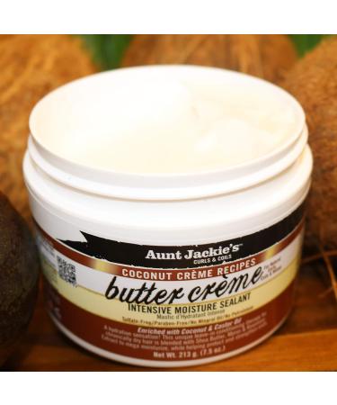 Aunt Jackie's Coconut Cr me Butter Cr me Intensive Moisture Sealant 7.5 oz - Leave-In Conditioning Therapy - Buy Online on GoSupps.com