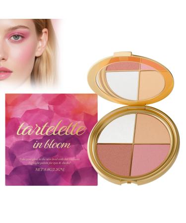 4 in 1 Highlighting Palette Neutral Eyeshadow & Blush Powder for Women Multi-Function Contour Kit for Face All-in-One Makeup Kit (1PC)
