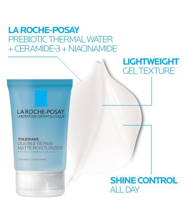 La Roche-Posay Acne Skin Care Set Toleriane Double Repair Matte Moisturizer 75ml & Effaclar Medicated Gel Cleasner 100ml Gel Moisturizer with Niacinamide & Acne Cleasner with Salicylic Acid 2.95 Fl Oz (Pack of 2) - Buy Online on GoSupps.com