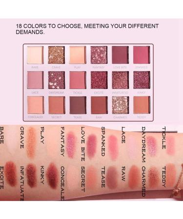 Fyearfly Nude Eyeshadow Palette Matte Shiny Eyeshadow 18 Colors Matte Eyeshadow Cosmetic Powder Beauty Makeup Tool - Buy Online on GoSupps.com
