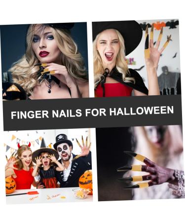 FOMIYES 3 Sets Halloween Nail Set Zombie Fingers Nail Zombie Finger Nail Halloween Props Fake Nails Spooky Fake Finger Fingertip Fingernail Fake Fingers Nail Prom Vinyl The Witch - Buy Online on GoSupps.com