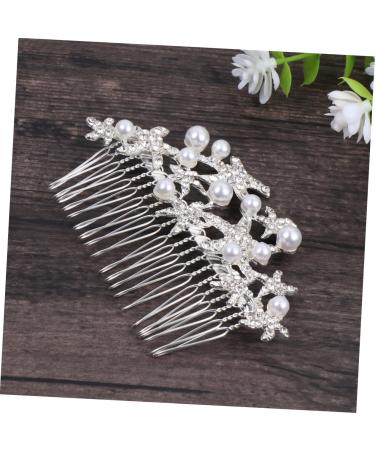 HAPINARY Bride Insert Comb Wedding Hair Comb Tiara Bridal Headdress Wedding Headpiece Pearl Hair Comb Accessories Bride Alloy - Buy Online on GoSupps.com